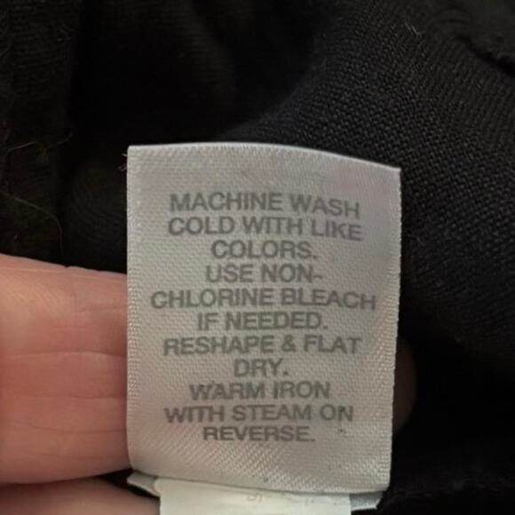 J Jill Size XLT XL Tall Linen Blend Pants Elastic Waist Pull On Pockets Black - Picture 5 of 5